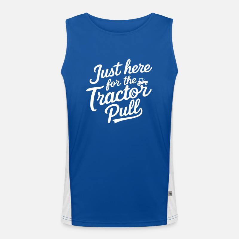 Tractor Pulling Tractor Pulling Tractor Power Farm Men's Functional Contrast Tank Top 