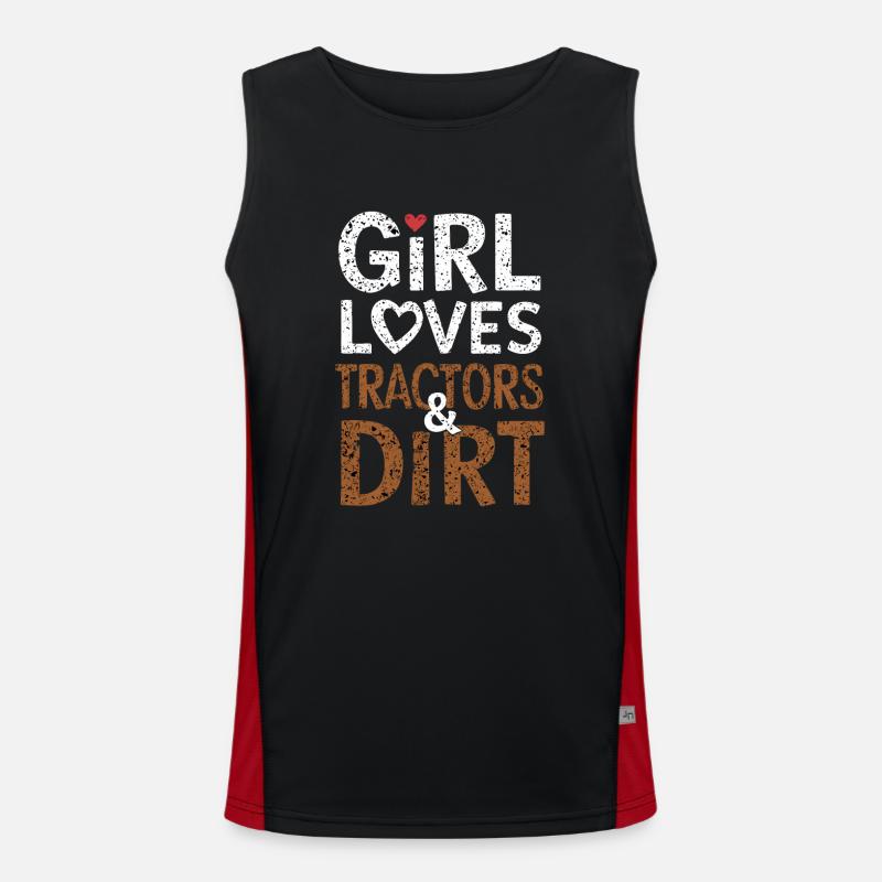 Tractor Pulling Tractor Pulling Tractor Power Farm Men's Functional Contrast Tank Top 