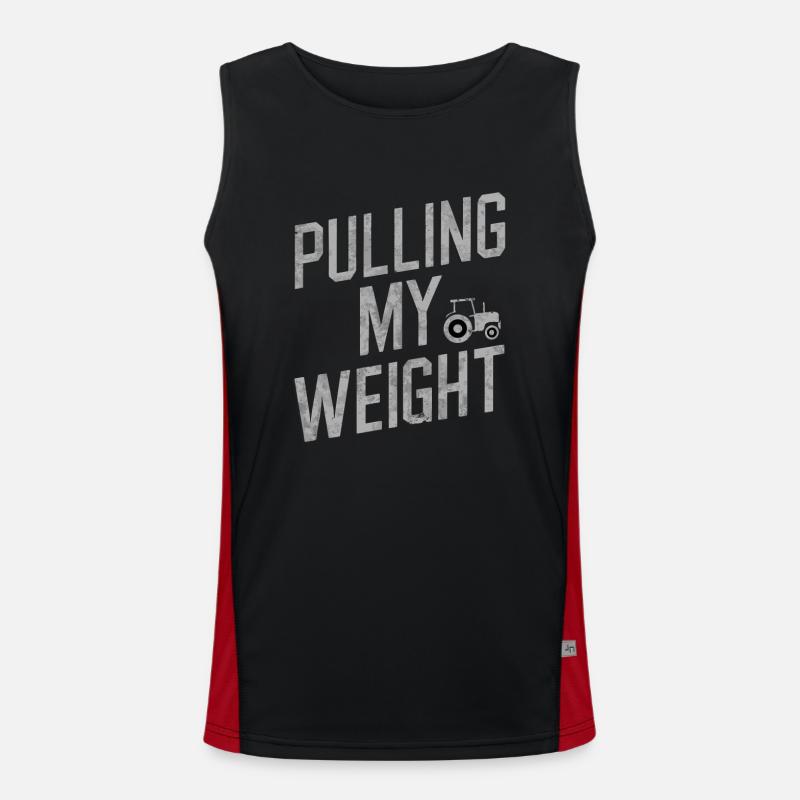 Tractor Pulling Tractor Pulling Tractor Power Farm Men's Functional Contrast Tank Top 