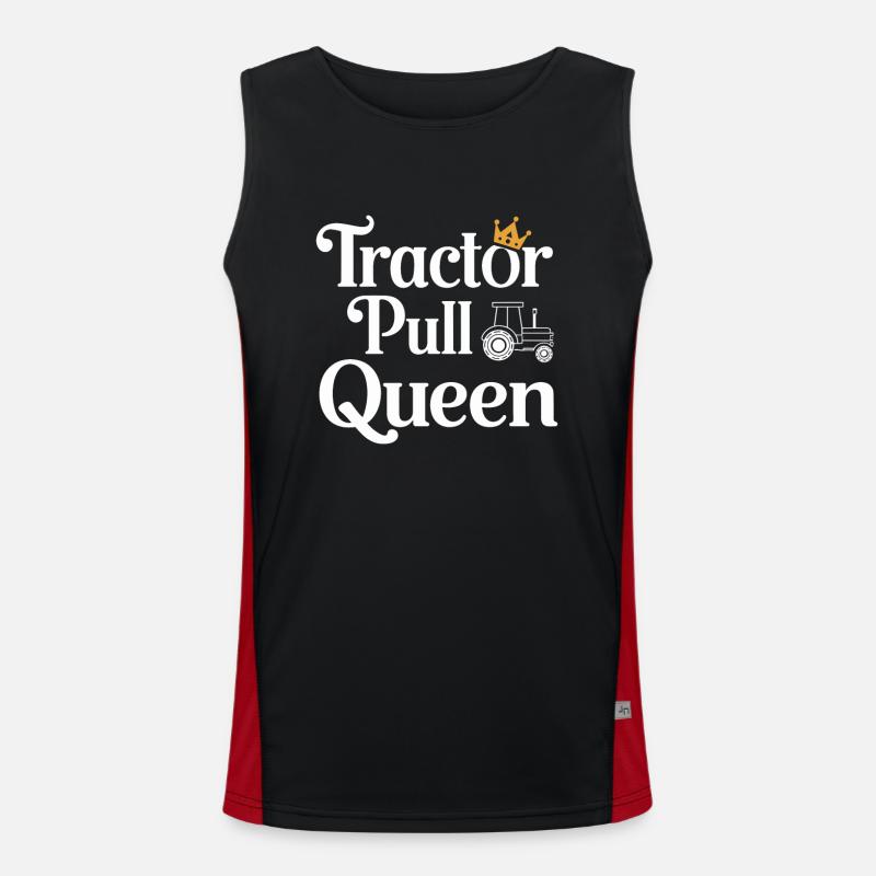Tractor Pulling Tractor Pulling Tractor Power Farm Men's Functional Contrast Tank Top 