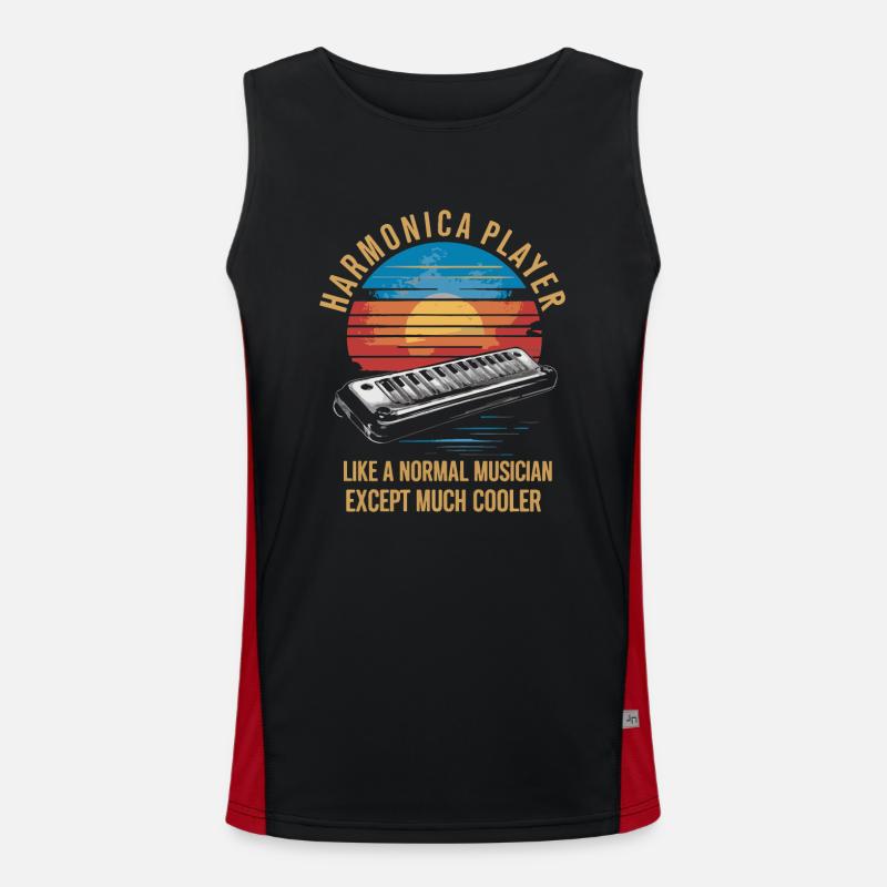 Keytar Keyboard Geschenk Funktionelles Kontrast-Tank Top für Männer 