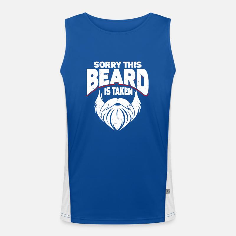 Bart Spruch Bärtiger Vater Ehemann Funktionelles Kontrast-Tank Top für Männer 