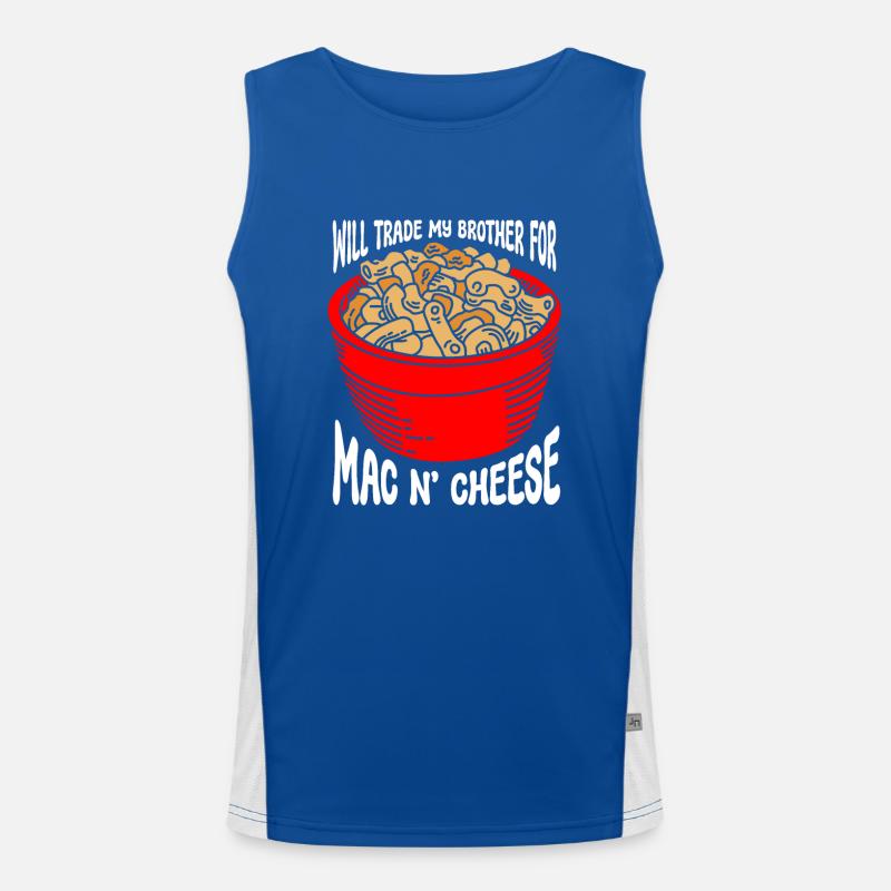 Mac And Cheese Macaroni Men's Functional Contrast Tank Top 