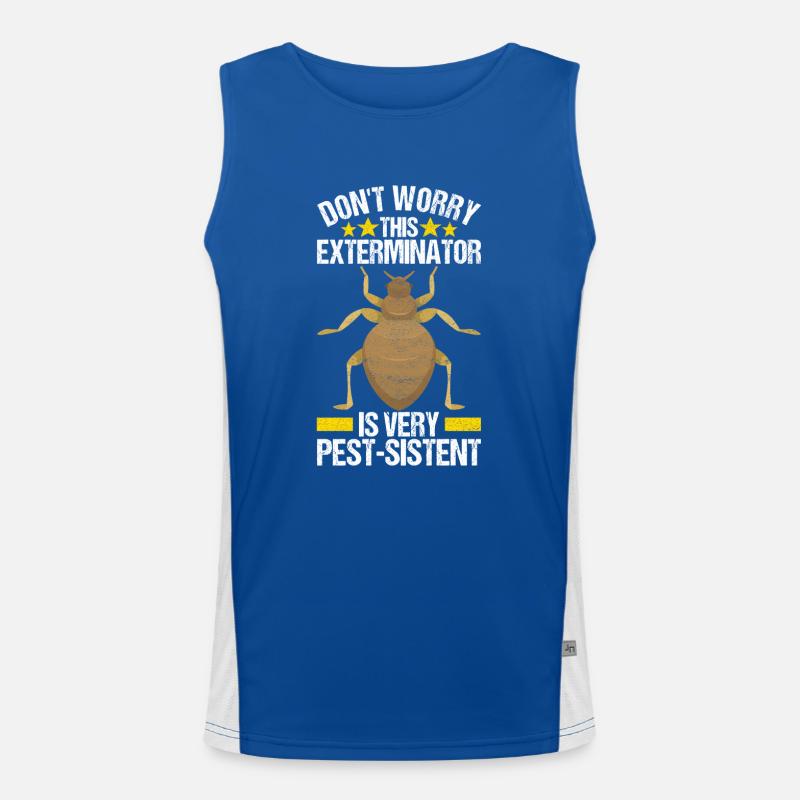 Pest Control Exterminator Men's Functional Contrast Tank Top 