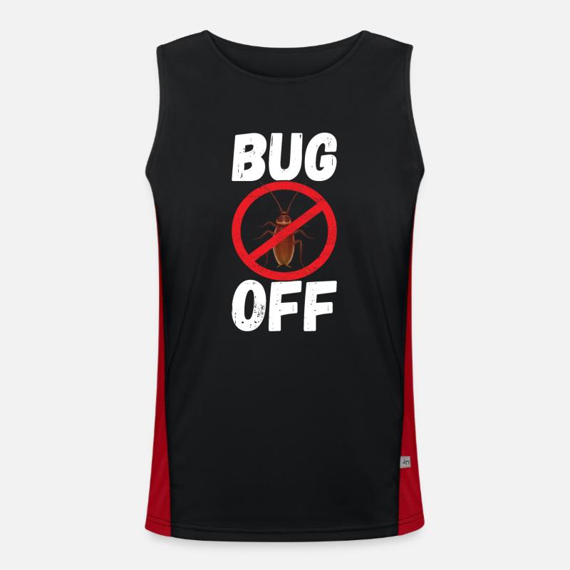Pest Control Exterminator - Men's Functional Contrast Tank Top - black/red
