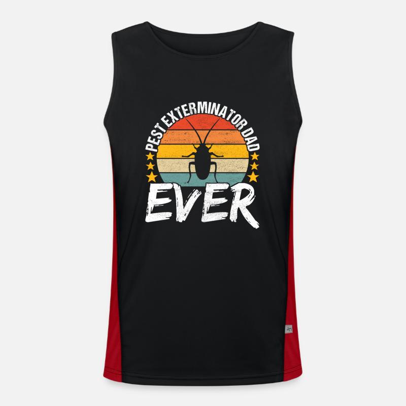 Pest Control Exterminator - Men's Functional Contrast Tank Top - black/red
