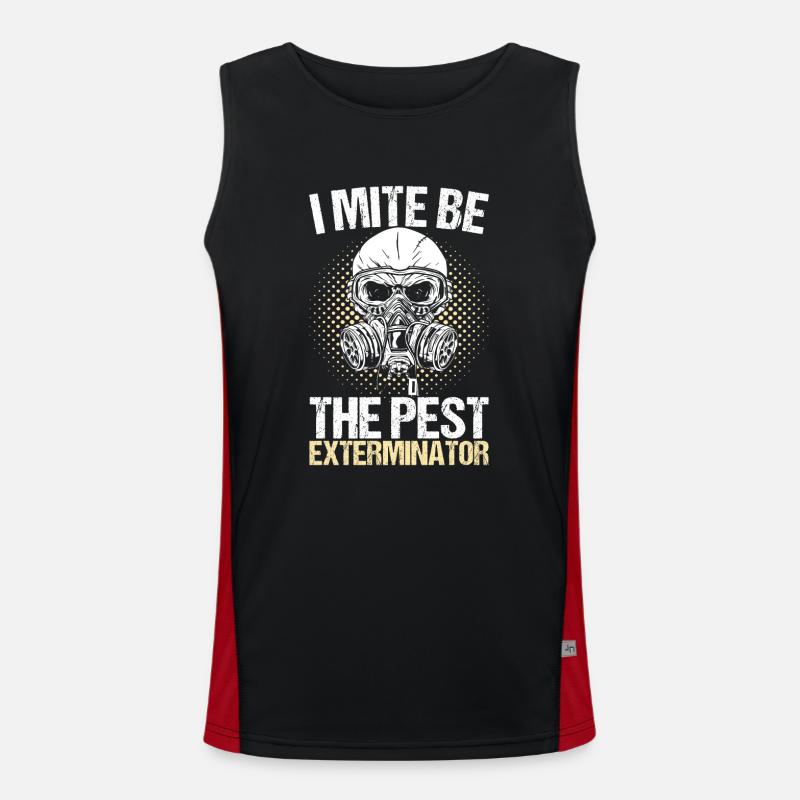 Pest Control Exterminator - Men's Functional Contrast Tank Top - black/red