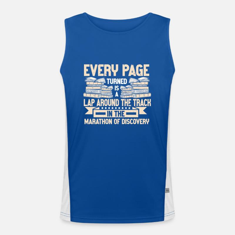 Lesen Bücherwurm Funktionelles Kontrast-Tank Top für Männer 