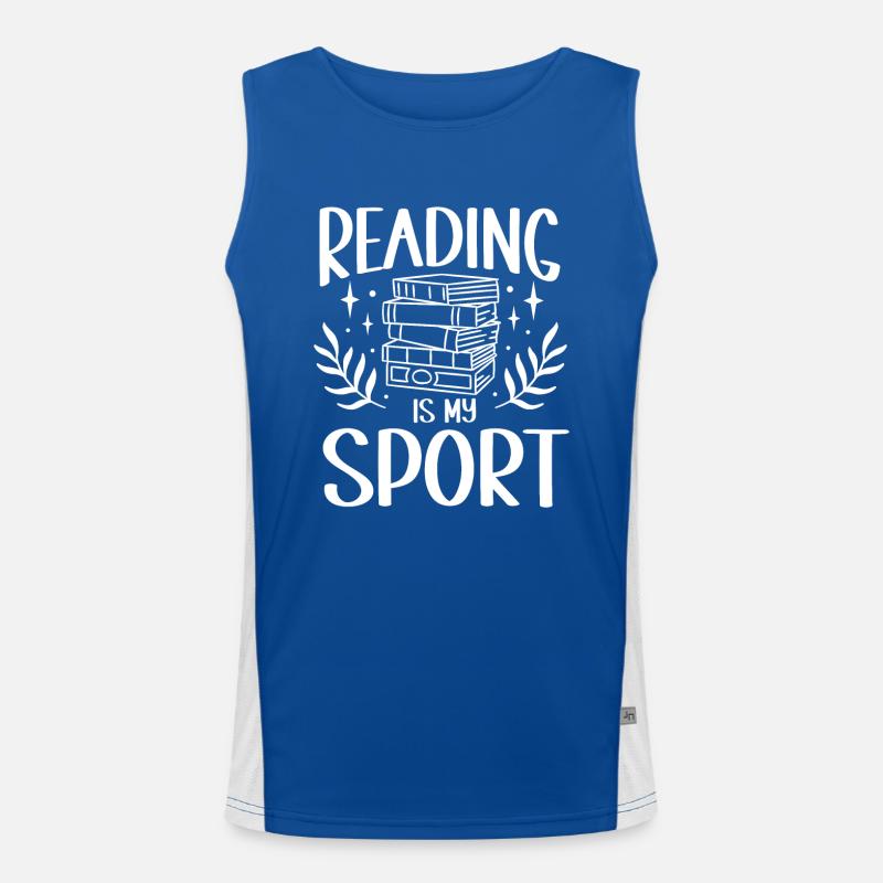 Reading Bookworm Men's Functional Contrast Tank Top 