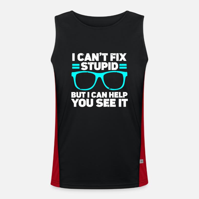 Optometrist Optician Optometry Funktionelles Kontrast-Tank Top für Männer 