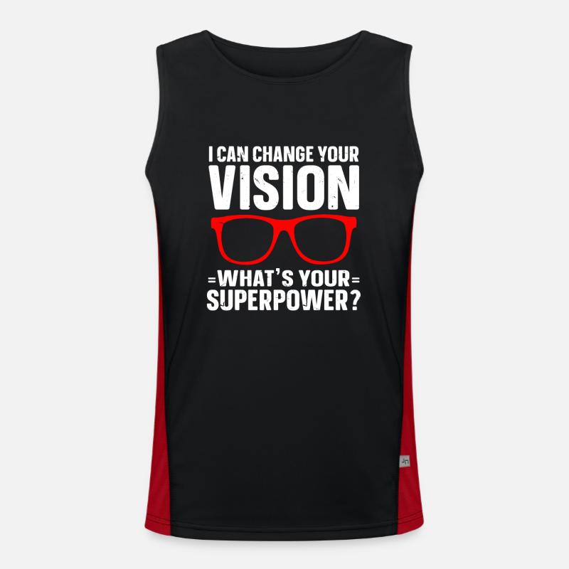 Optometrist Optician Optometry Funktionelles Kontrast-Tank Top für Männer 