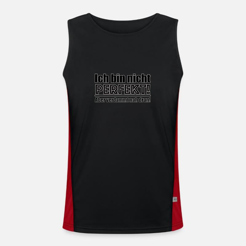 Ich bin nicht perfekt... Funktionelles Kontrast-Tank Top für Männer 