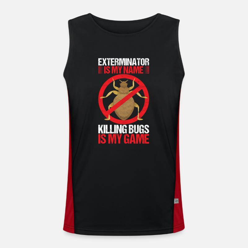 Pest Control Exterminator Men's Functional Contrast Tank Top 