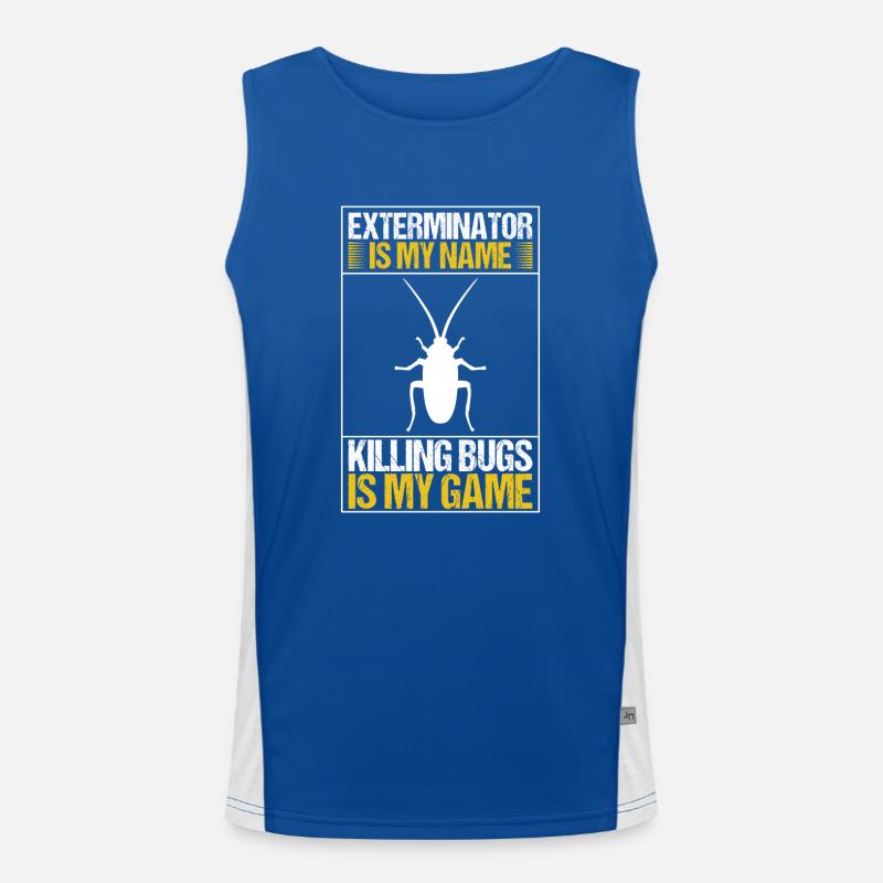 Pest Control Exterminator Men's Functional Contrast Tank Top 