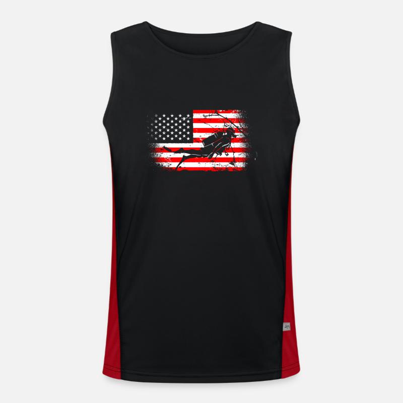 Diving Diver Men's Functional Contrast Tank Top 