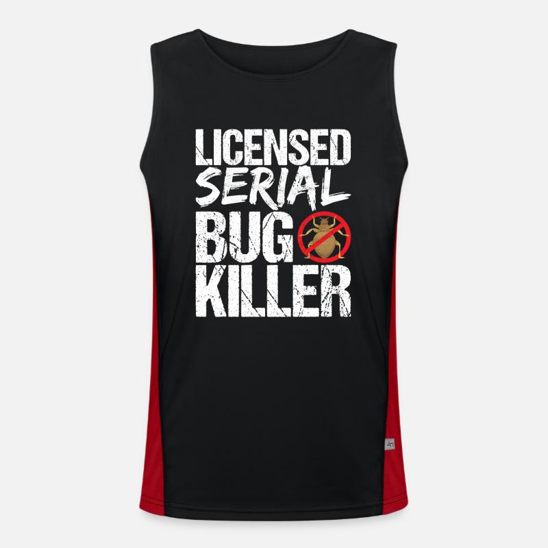 Pest Control Exterminators - Men's Functional Contrast Tank Top - black/red
