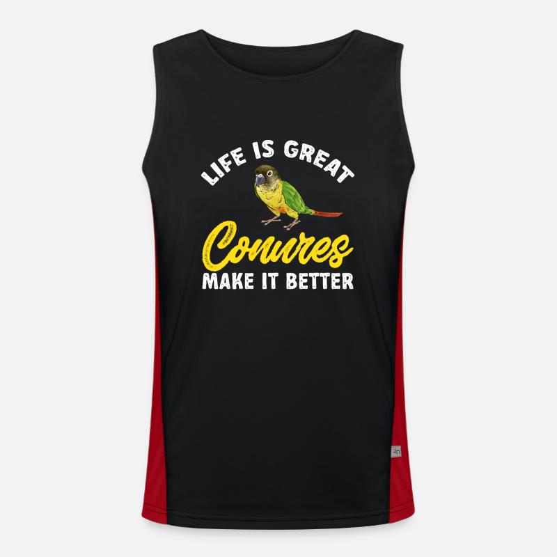 Molinasittich Papagei Vogel Sittich Funktionelles Kontrast-Tank Top für Männer 