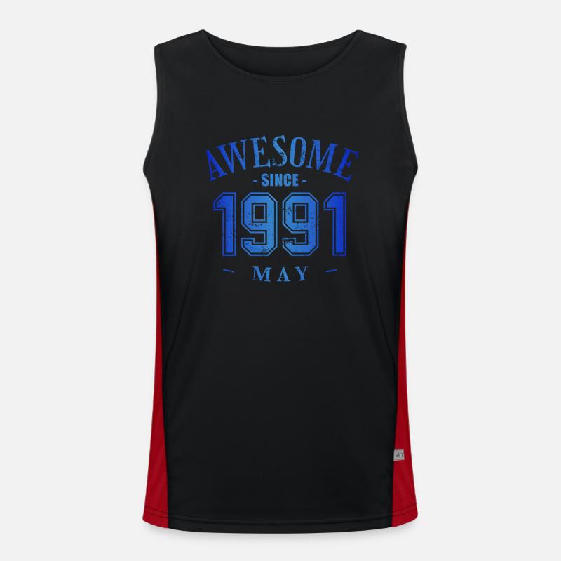 May 1991 - Geburtstag im Mai Awesome Funktionelles Kontrast-Tank Top für Männer 