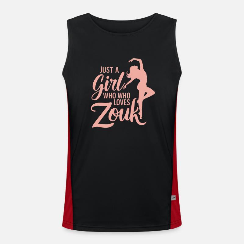 Zouk-Tanz-Geschenk Funktionelles Kontrast-Tank Top für Männer 