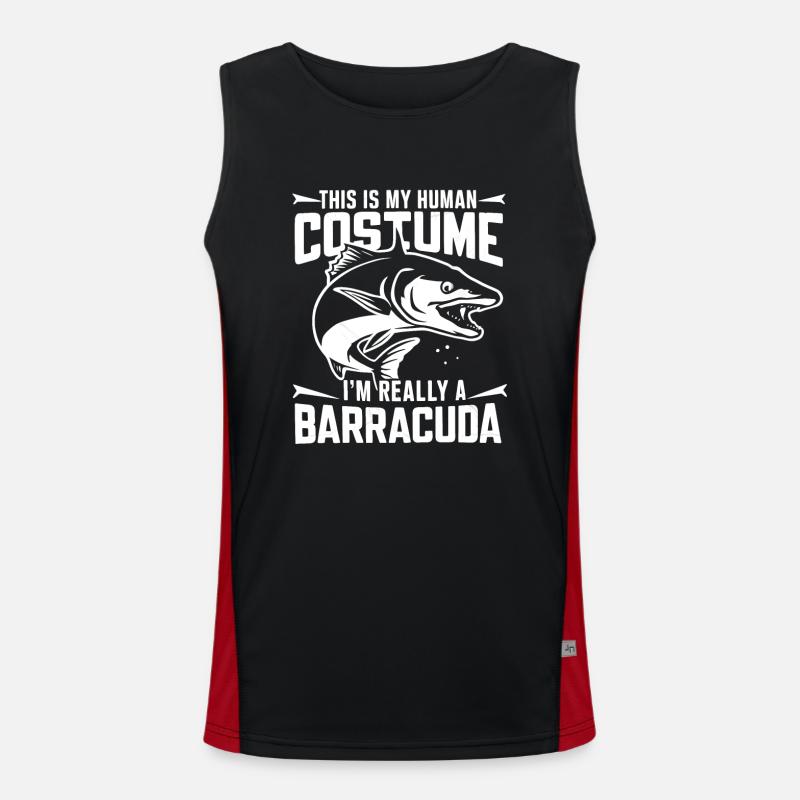 Cadeau pour Barracuda Fish Lover Débardeur respirant contrasté Homme 