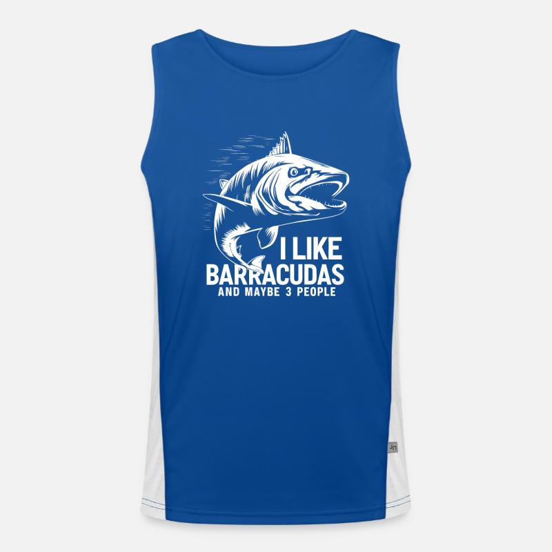 Cadeau pour Barracuda Fish Lover Débardeur respirant contrasté Homme 