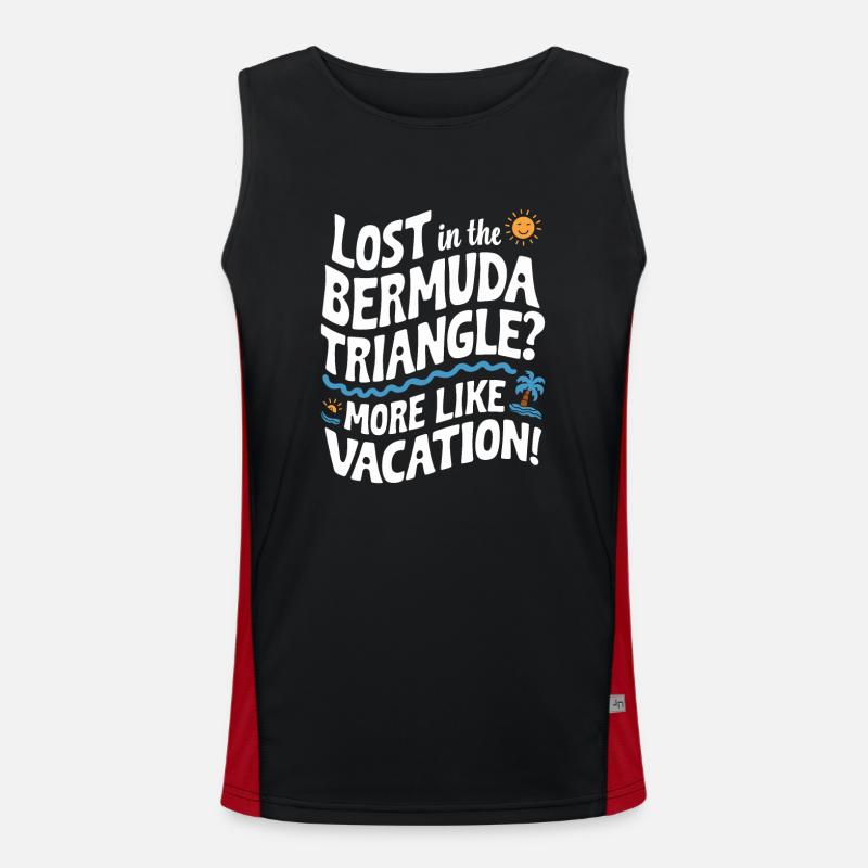 Mysterious disappearances in the Bermuda Triangle Men's Functional Contrast Tank Top 