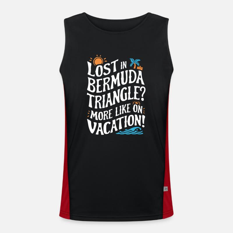 Mysterious disappearances in the Bermuda Triangle Men's Functional Contrast Tank Top 