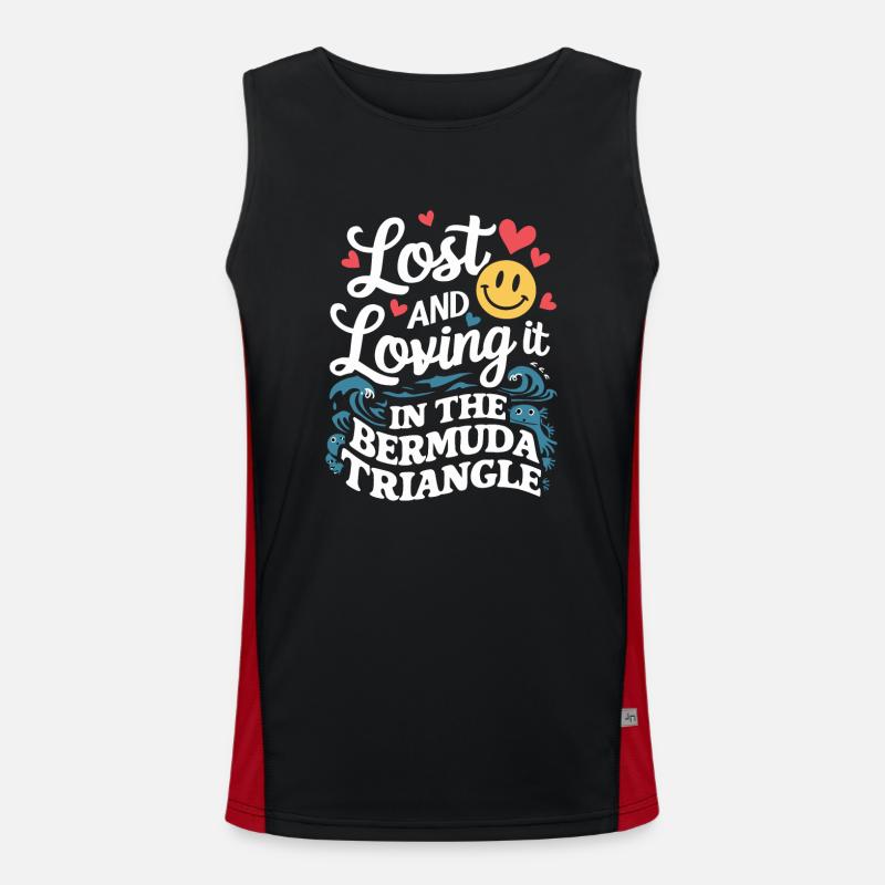 Mysterious disappearances in the Bermuda Triangle Men's Functional Contrast Tank Top 