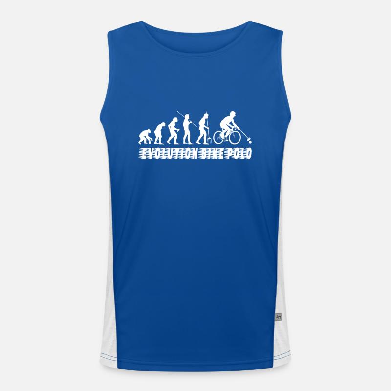 Bicycle Cycling Polo Cyclist Cycle Evolution Bike Men's Functional Contrast Tank Top 