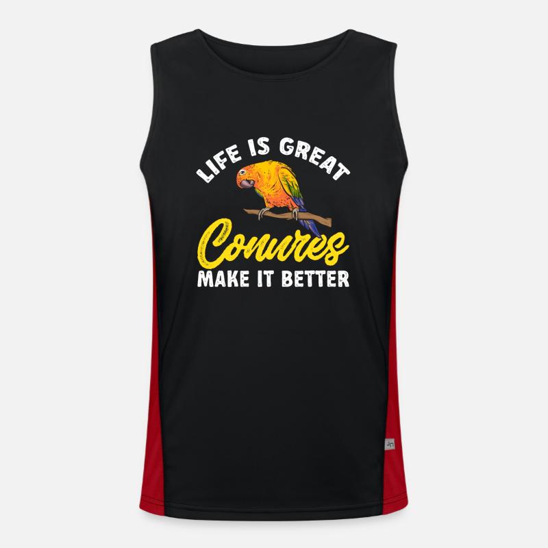 Sonnensittich Papagei Sittich Vogel Funktionelles Kontrast-Tank Top für Männer 