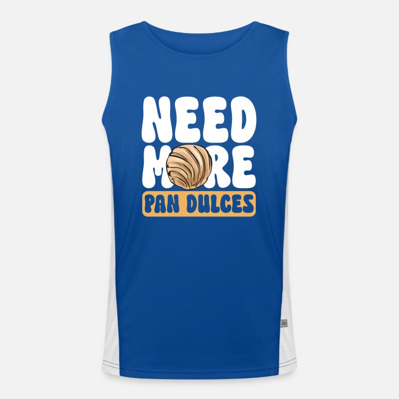 Concha Hispanic Mexican Pan Dulce Men's Functional Contrast Tank Top 