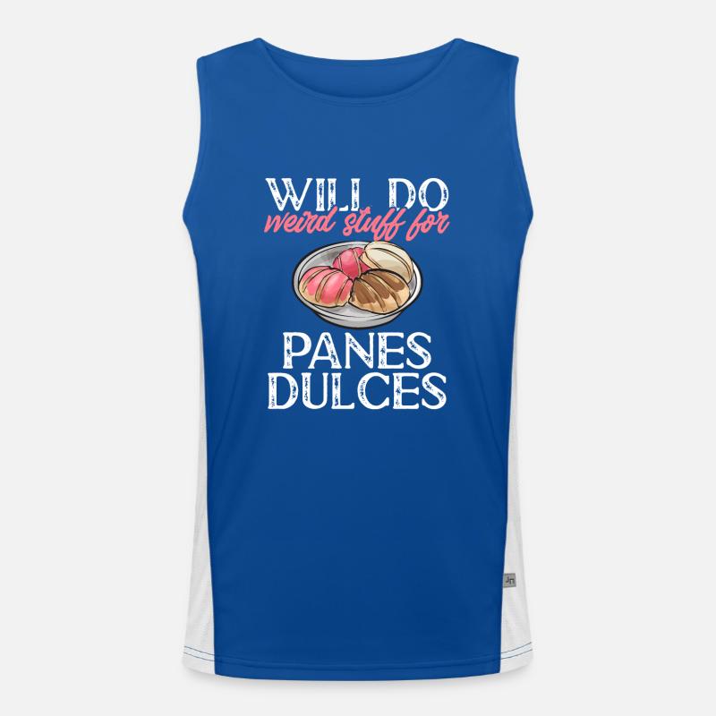 Concha Hispanic Mexican Pan Dulce Men's Functional Contrast Tank Top 