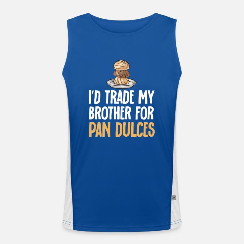 Concha Hispanic Mexican Pan Dulce Men's Functional Contrast Tank Top 