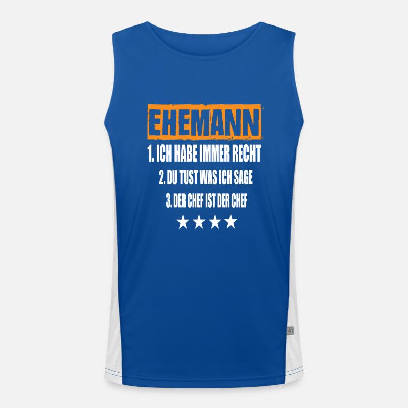 Husband Men's Functional Contrast Tank Top 
