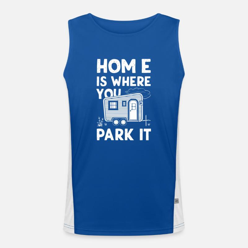 Rolling Tiny House Minimalistischer Lebensstil Funktionelles Kontrast-Tank Top für Männer 