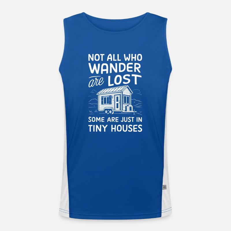 Rolling Tiny House Minimalistischer Lebensstil Funktionelles Kontrast-Tank Top für Männer 