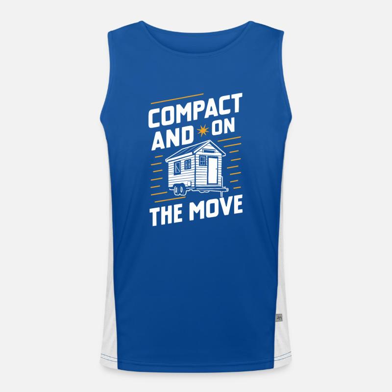 Rolling Tiny House Minimalistischer Lebensstil Funktionelles Kontrast-Tank Top für Männer 