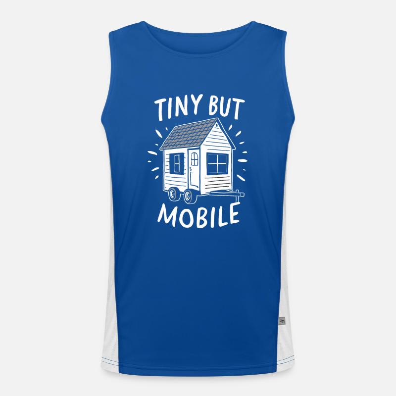 Rolling Tiny House Minimalistischer Lebensstil Funktionelles Kontrast-Tank Top für Männer 