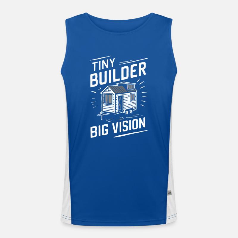 Rolling Tiny House Minimalistischer Lebensstil Funktionelles Kontrast-Tank Top für Männer 