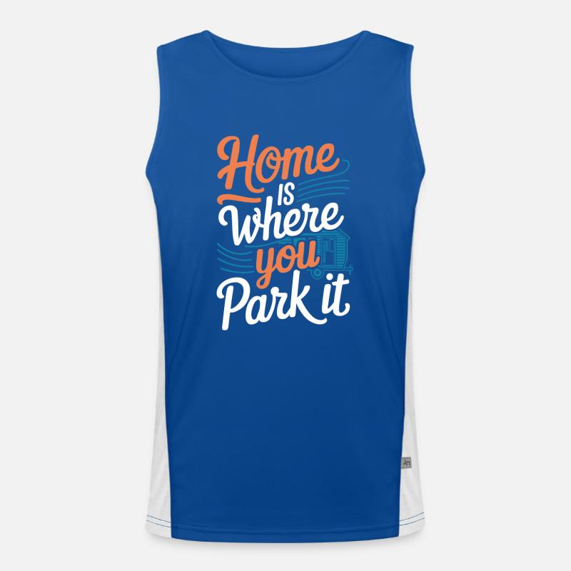 Rolling Tiny House Minimalistischer Lebensstil Funktionelles Kontrast-Tank Top für Männer 