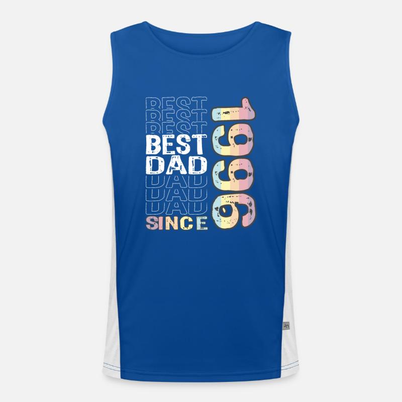 Bester Papa der Welt seit 1996 Vatertag Funktionelles Kontrast-Tank Top für Männer 