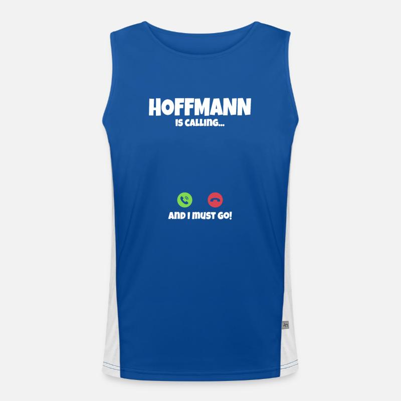 Hoffmann ruf an Ich muss Los Spruch Geschenkidee Funktionelles Kontrast-Tank Top für Männer 