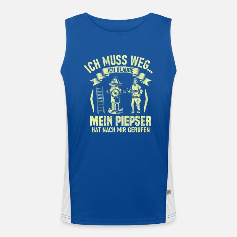 Ich Muss Weg ICH GLAUBE MEIN PIEPSER HAT Funktionelles Kontrast-Tank Top für Männer 