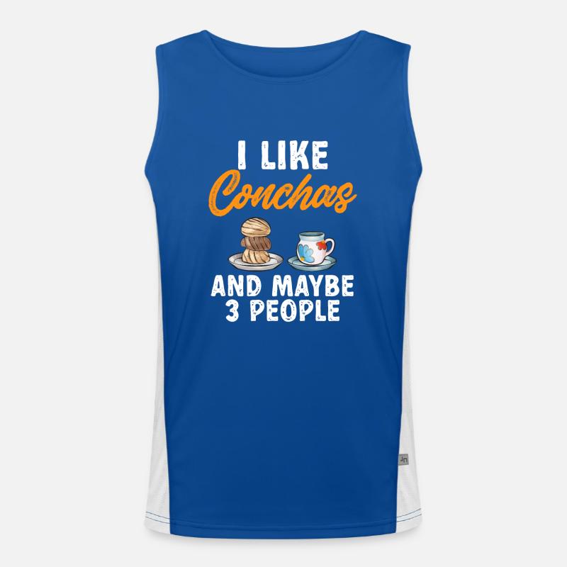 Concha Hispanic Mexikanisch Pan Dulce Funktionelles Kontrast-Tank Top für Männer 