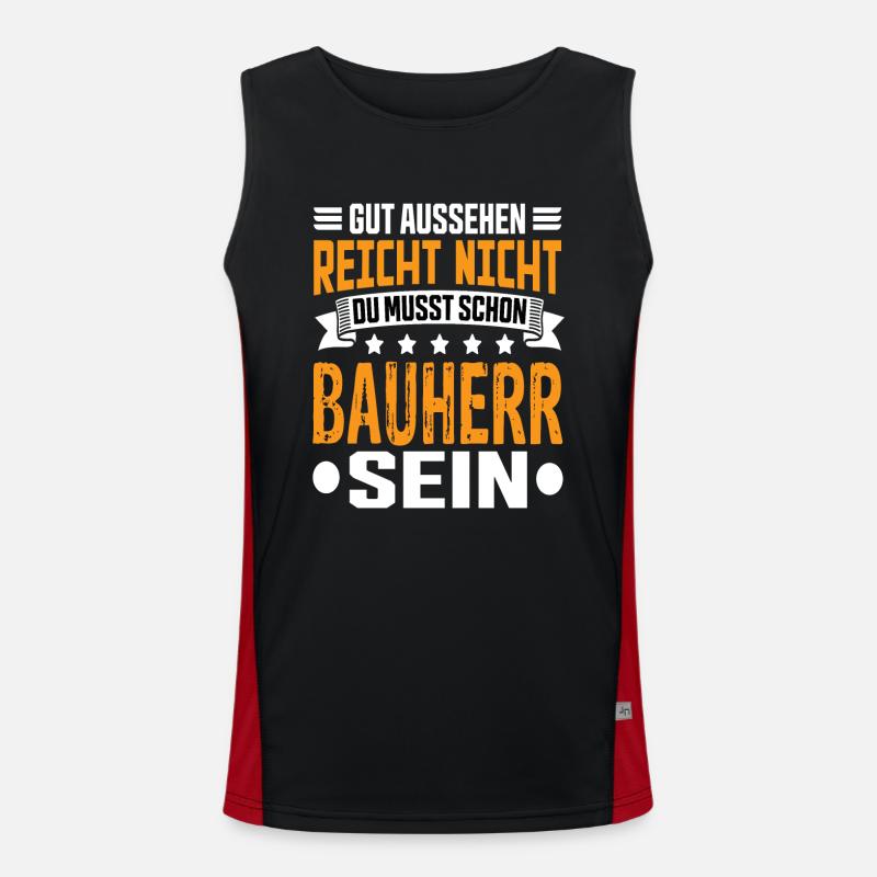 Builder Builder House builder Home Topping-out ceremony Men's Functional Contrast Tank Top 