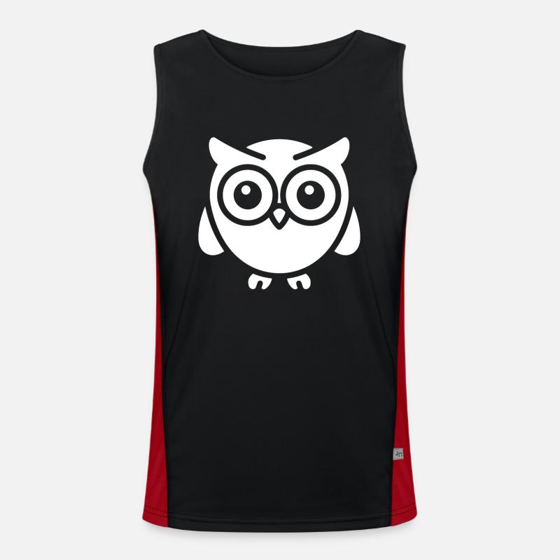 Eule Funktionelles Kontrast-Tank Top für Männer 