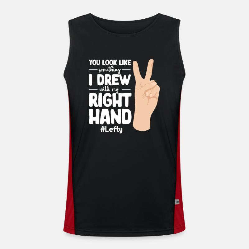 Linkshänder Funktionelles Kontrast-Tank Top für Männer 