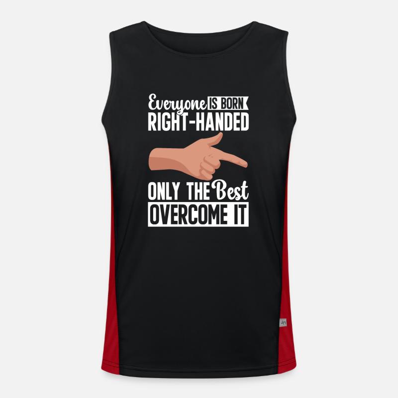 Linkshänder Funktionelles Kontrast-Tank Top für Männer 