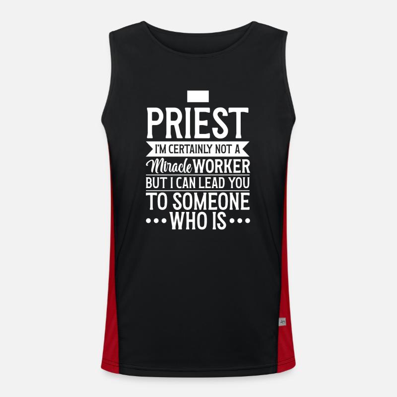 Priest Catholic Christian priest Men's Functional Contrast Tank Top 