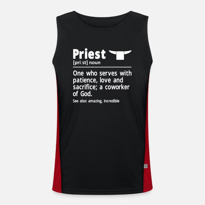 Priest Catholic Christian priest Men's Functional Contrast Tank Top 